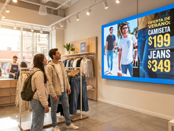 cartelería digital con resultados medibles en retail con clientes