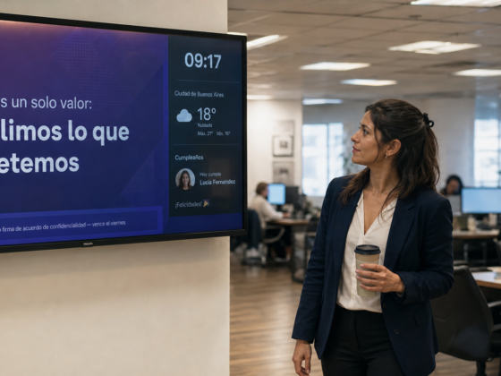 microcontenidos en comunicación interna pantallas digitales corporativas