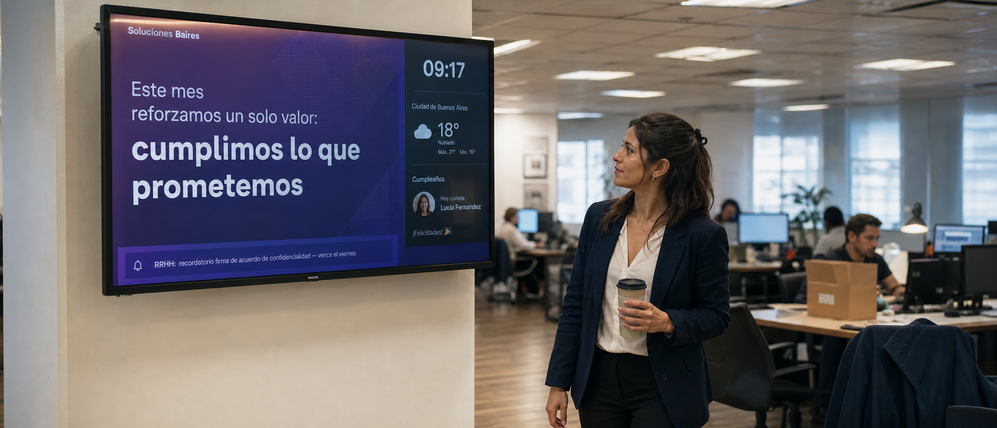 Microcontenidos en comunicación interna: guía esencial para organizaciones 3 microcontenidos en comunicación interna pantallas digitales corporativas
