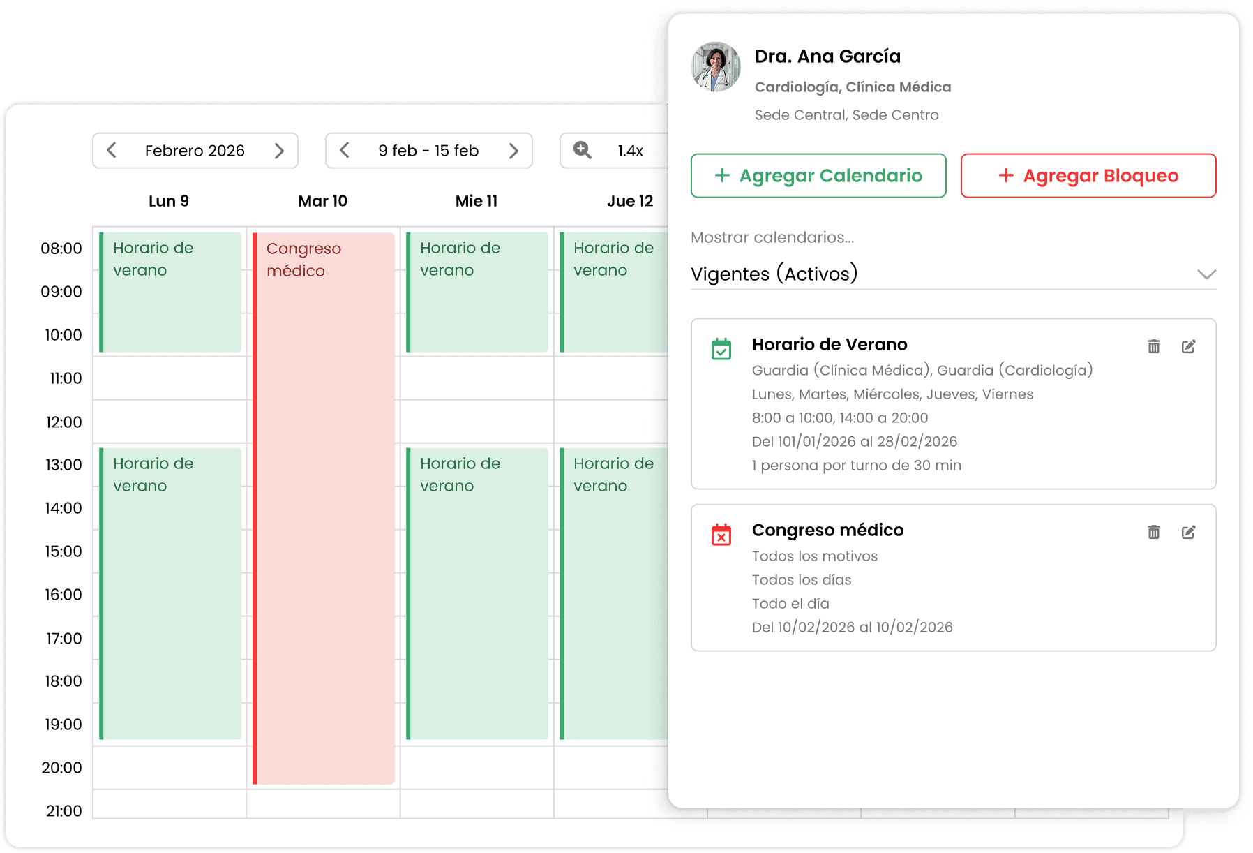 Agenda médica por profesional: cómo escalar la gestión de turnos sin sobrecargar al equipo 2 Agenda médica por profesional — médico gestionando disponibilidad en sistema de turnos Woxi
