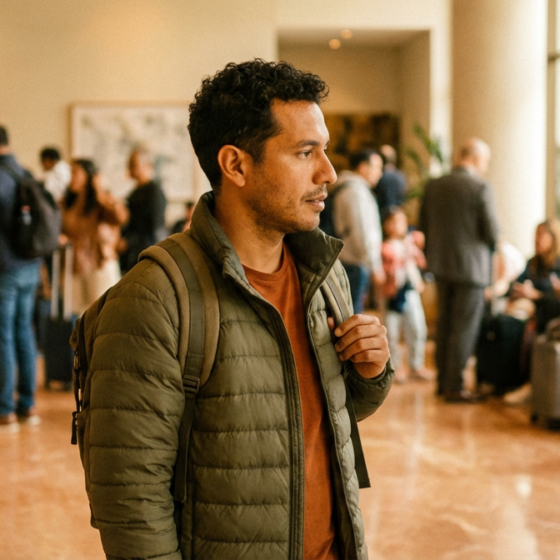 Cartelería digital para turismo: la ventaja que separa a los destinos que crecen 2 Cartelería digital para turismo — tótem interactivo en lobby de hotel