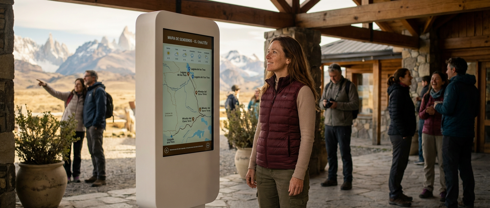 Cartelería digital para turismo: la ventaja que separa a los destinos que crecen 2 Cartelería digital para turismo en espacio de gran atracción de visitantes